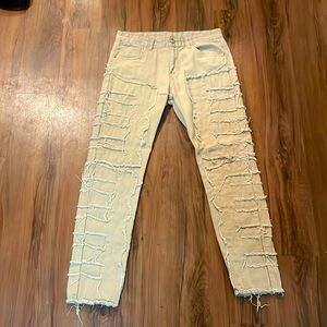 Textured beige pants